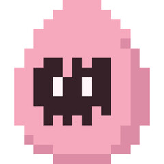 Obraz premium Pixel art egg monster character 2