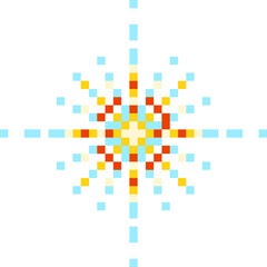 Pixel art firework icon 2