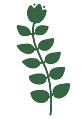 シンプルにデザインされた花のアイコン＿ラスター素材