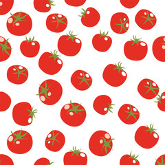 A seamless pattern of Tomatoes. vector illustration.