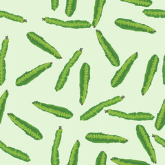 A seamless pattern of Winged beans. vector illustration.