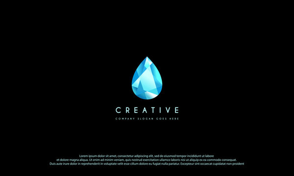 Stone gems logo design vector illustration. Jewelry logo design. Suitable for business and Beauty logos isolated on white background