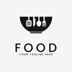 restaurant food logo vector illustration design