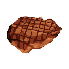 Vector illustration of steak isolated on white background