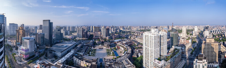 Naklejka na ściany i meble Aerial photography of modern urban architectural landscape of Ningbo, China