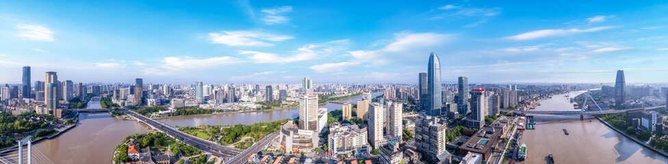 Fototapeta na wymiar Aerial photography of modern urban architectural landscape of Ningbo, China