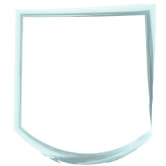 Digital png illustration of blue frame with copy space on transparent background