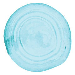 Digital png illustration of blue paint circle on transparent background