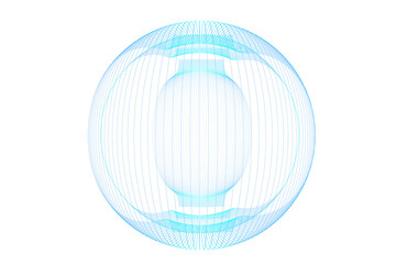 Digital png illustration of glowing blue globe on transparent background