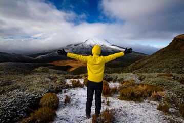 Winter view of Mt. Taranaki (Mt. Egmont), New Zealand
