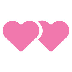 Digital png illustration of pink hearts on transparent background