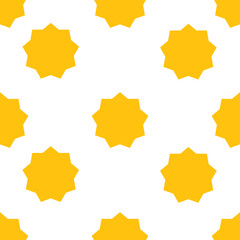 Digital png illustration of yellow stars pattern on transparent background