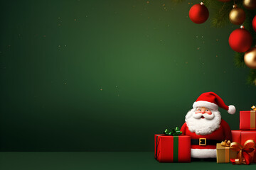 Christmas banner with blank space for text