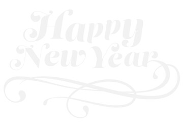 Digital png illustration of happy new year text on transparent background