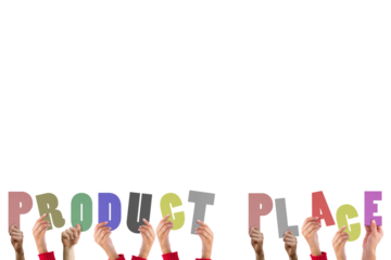 Digital png illustration of hands holding product place text on transparent background