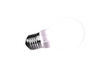 Digital png illustration of glowing lightbulb on transparent background