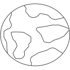 Digital png illustration of black outline globe on transparent background