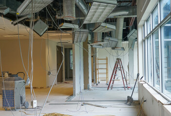 office building interior under renovation