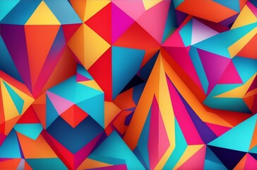 A collection of vibrant and mesmerizing abstract geometric patterns that can add a pop of color to your desktop.Created with generative AI