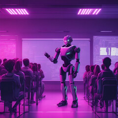 Robot teaching a classroom