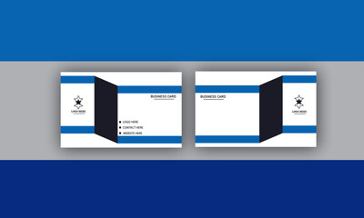 Fototapeta na wymiar professional modern double sided business card template.