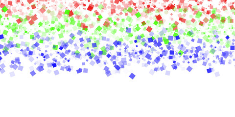 Vibrant RGB Color Square on Clear