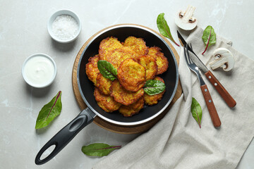 Lunch tasty food concept - delicious hash browns