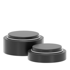 Black 3D Round Podium