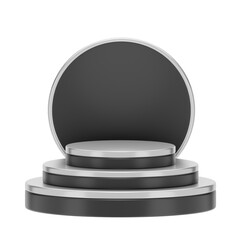 Black 3D Round Podium