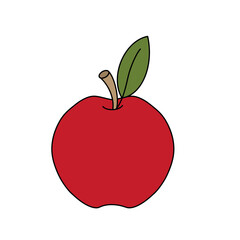 Red Apple Illustration