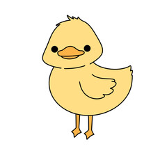 Cute duck animal illustration