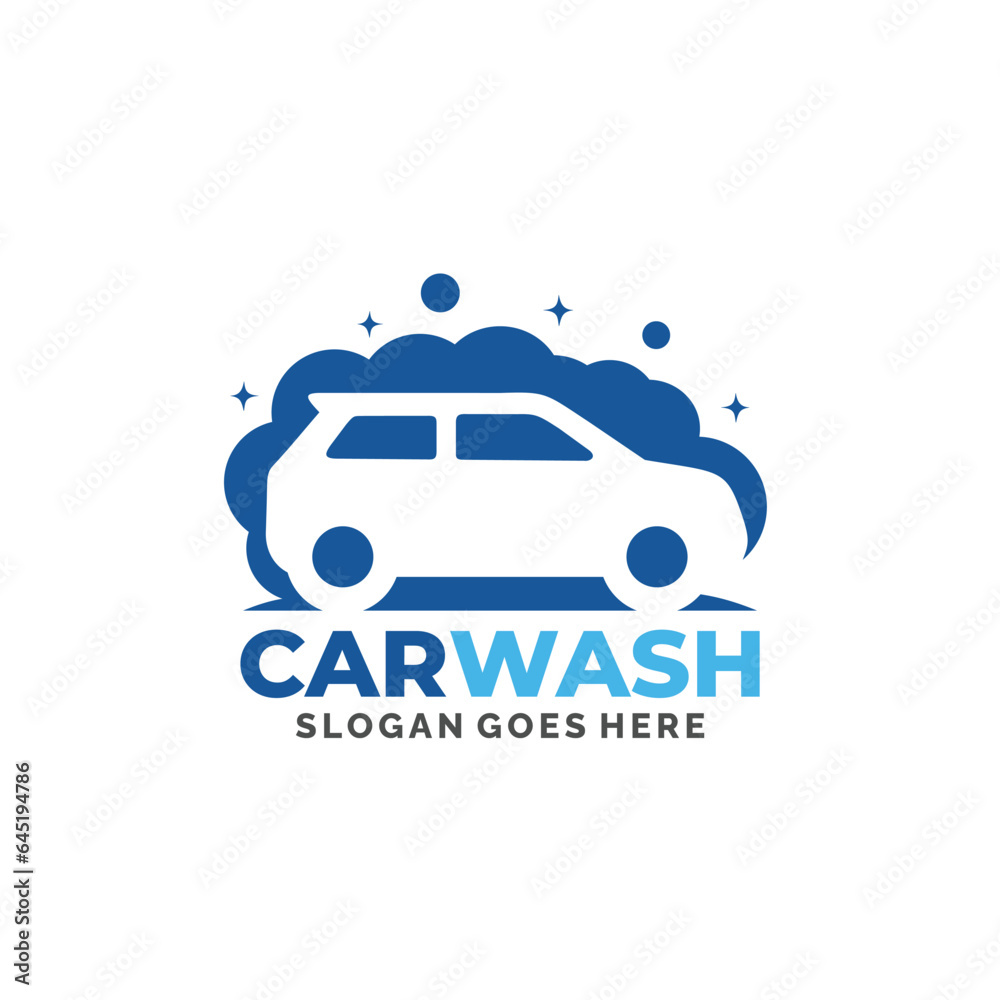 Poster  Car wash logo design vector