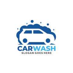 Car wash logo design vector