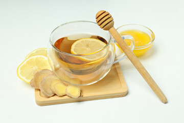 Cold treatment, healthcare concept - tea with ginger