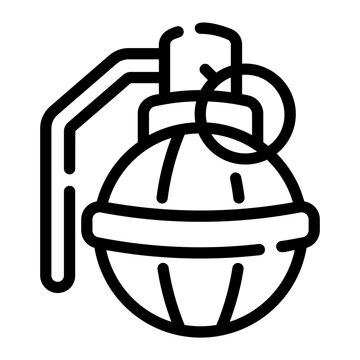 black outline grenade icon clip art preview