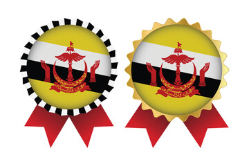 Vector Medal Set Designs of Brunei Template