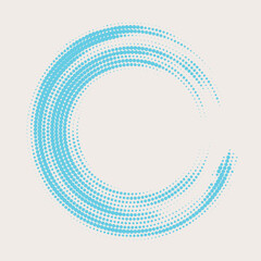 blue dot circle abstract vector background