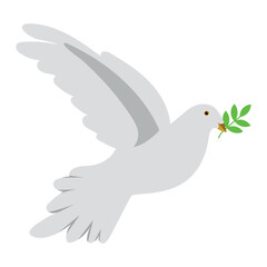 peace dove design with olive branch