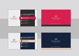 Business card design template. Clean professional business card template. Modern Creative And Clean Business Card Design Template.