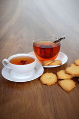 cup of tea and kettle , cup of tea and kettle whit bagrund 
