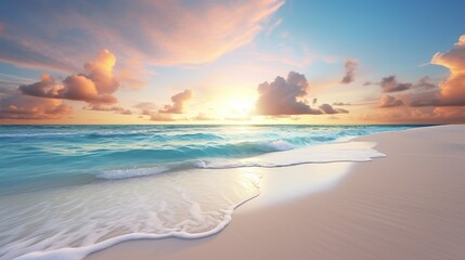 Fototapeta na wymiar Beautiful white sandy beaches and turquoise waters
