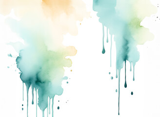 カラフルな水彩が滴るイメージのテクスチャ背景  Colorful Watercolor Dripping Image Texture Background