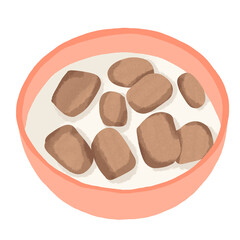 bowl of cereal and milk