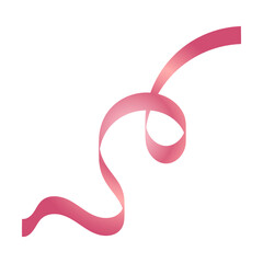 Fototapeta premium Pink Curly Decoration Ribbon