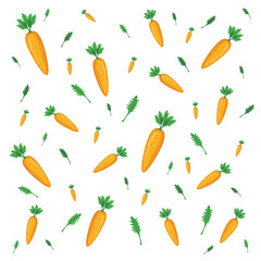 pattern with big and small carrot leaf light green carrot pattern yellow green orange illustration eps 10