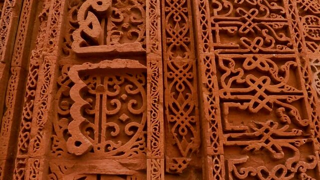 video is taken at Adhai Din Ka Jhonpra at ajmer rajasthan india on Aug 19 2023.ancient grand mosque called Adhai Din Ka Jhonpra vintage wall art from unique angle