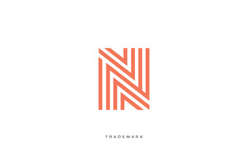 N letter vector trademark brand logo