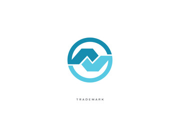 N letter vector trademark brand logo