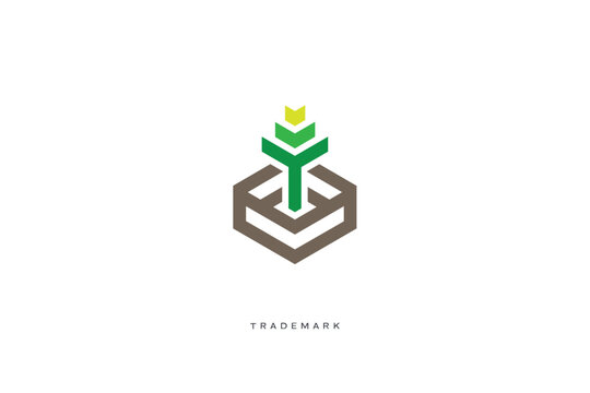 Planting Nature And Environment Vector Logo 