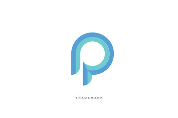 p letter vector trademark brand logo